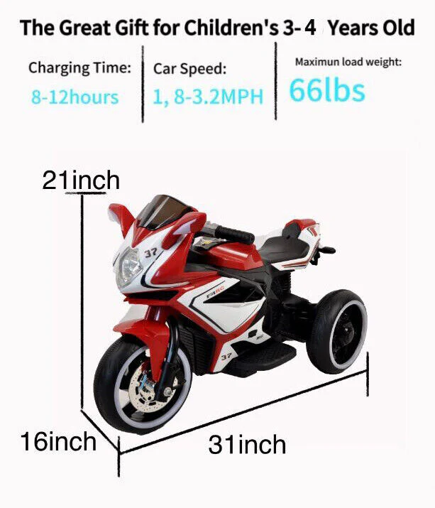 Interactive 6V Kids Electric Ride-On Motorcycle with Music and Storytelling - One-Button Start Gift - Image 2