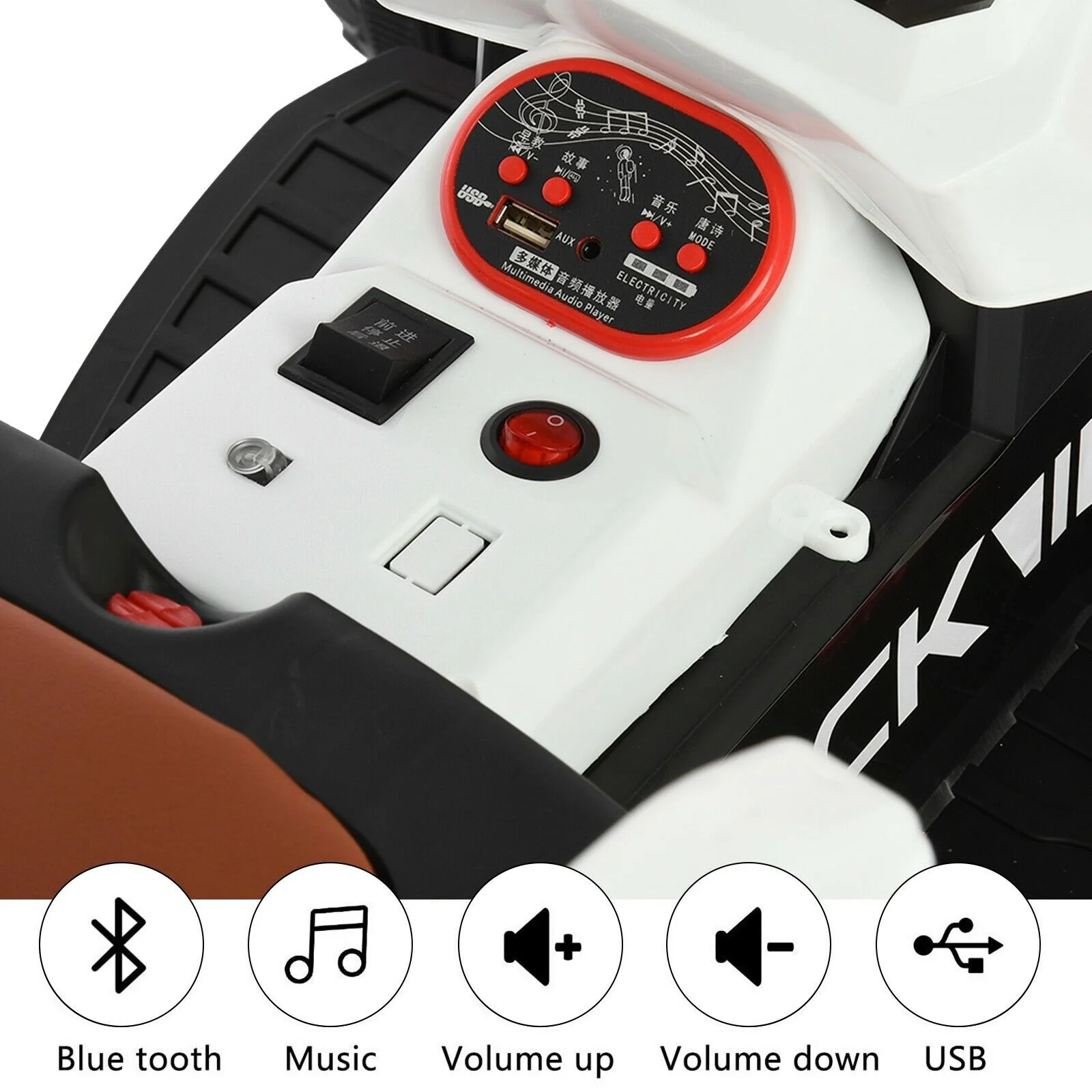 Interactive Electric Tractor Scooter for Kids with Detachable Trailer - Perfect for Playtime Fun! - Image 3