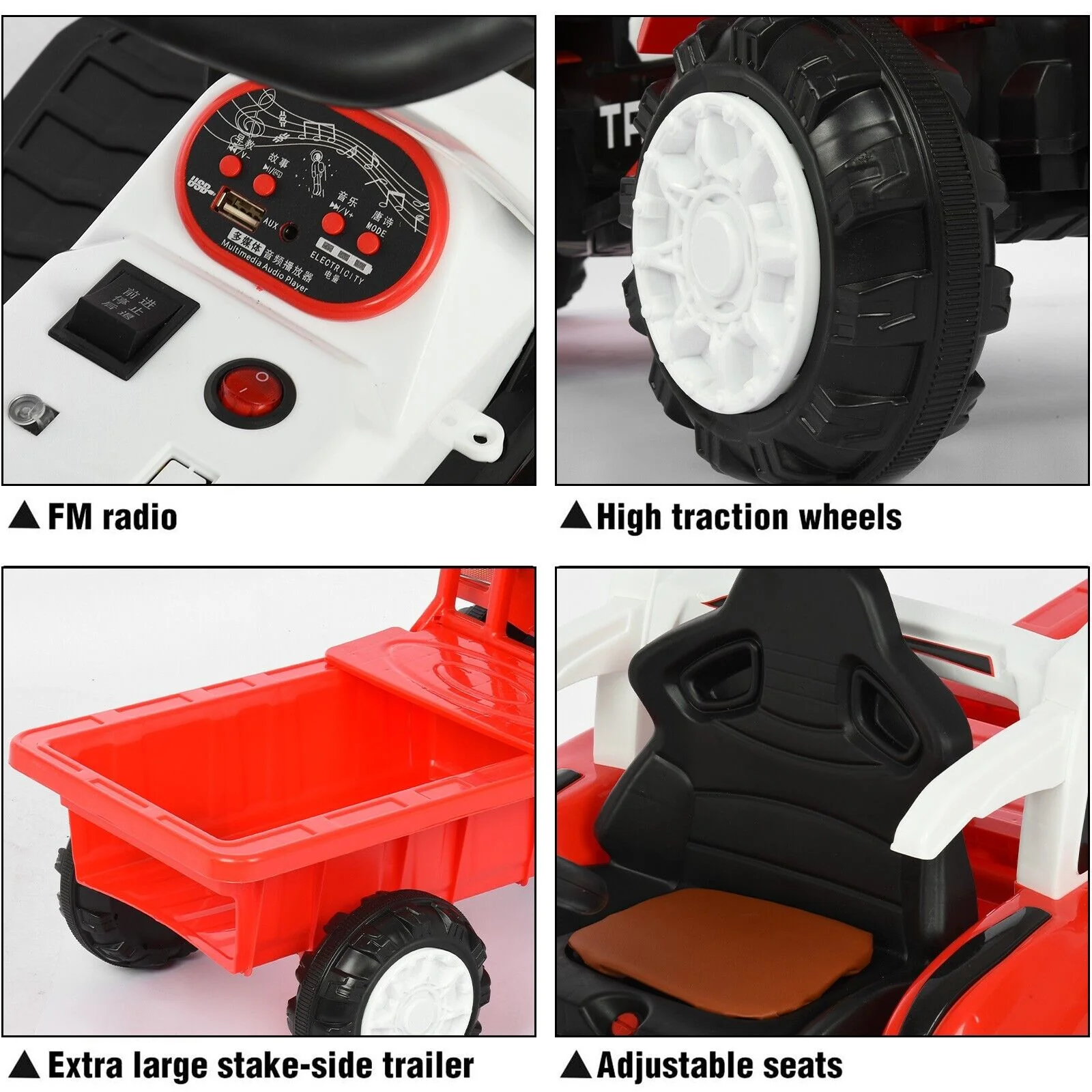 Interactive Electric Tractor Set with Detachable Cars for Toddlers 1-3 Years - Image 7