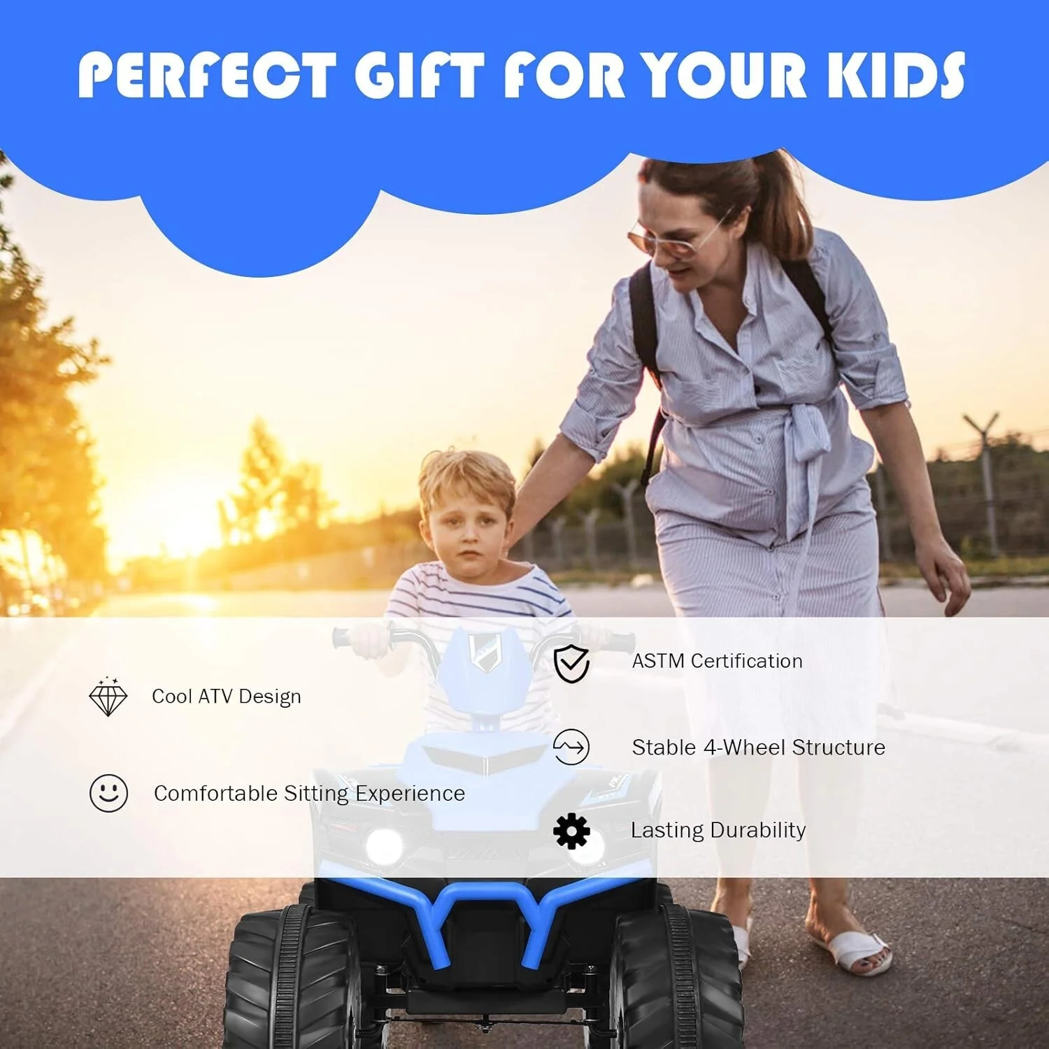 12V Interactive Kids ATV with Music, USB, and Lights – Suitable for Boys and Girls - Image 8