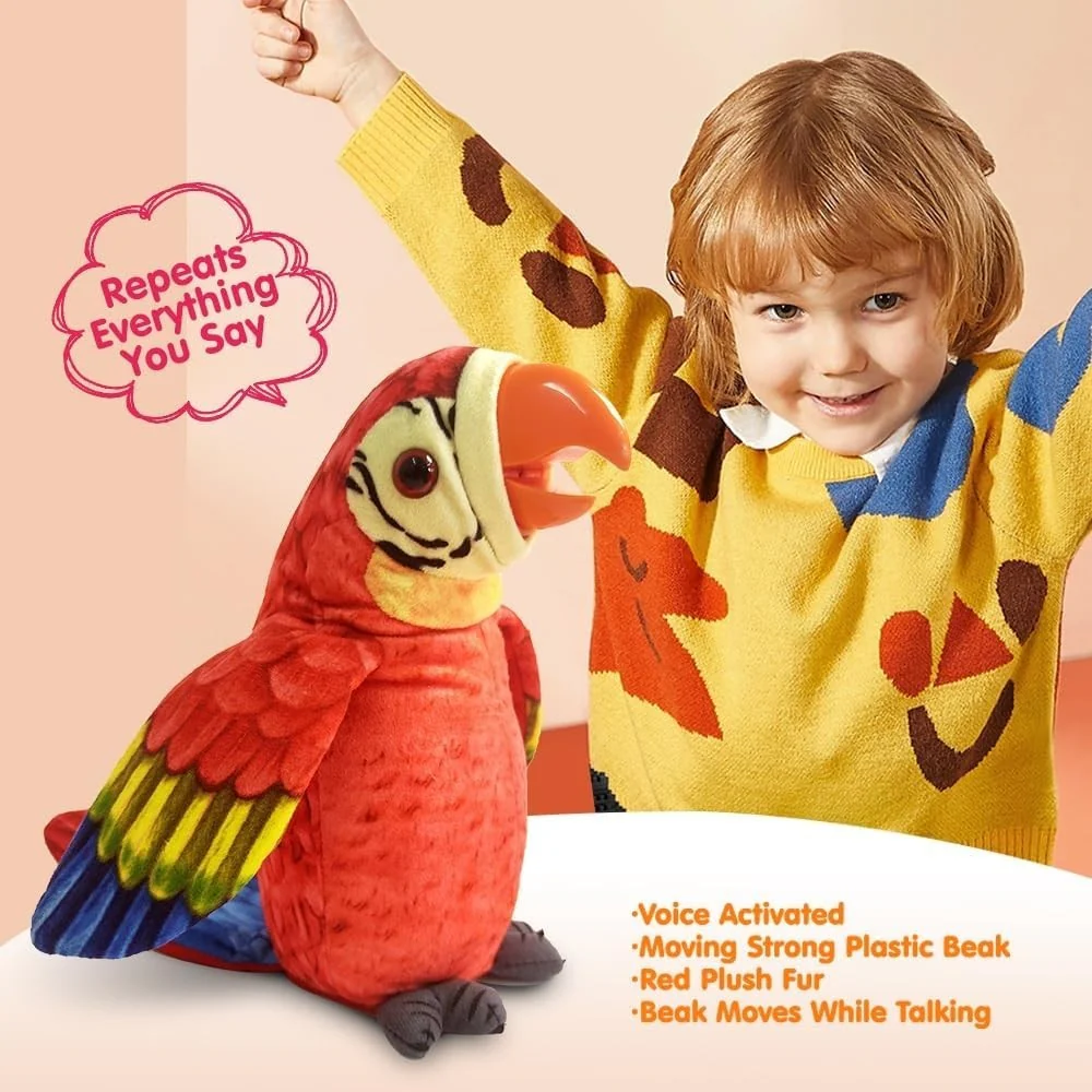 Chatty Plush Macaw - Your Fun Companion for Language Learning - Image 5