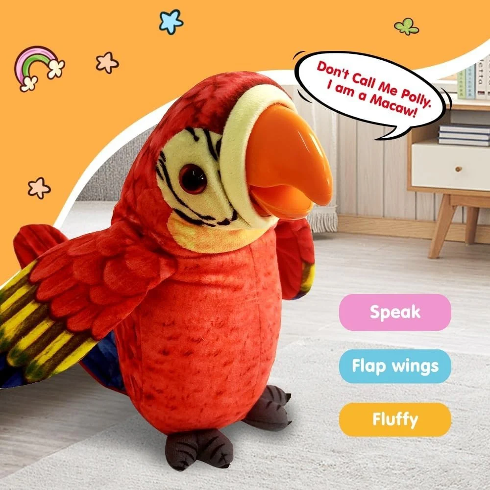 Chatty Plush Macaw - Your Fun Companion for Language Learning - Image 9