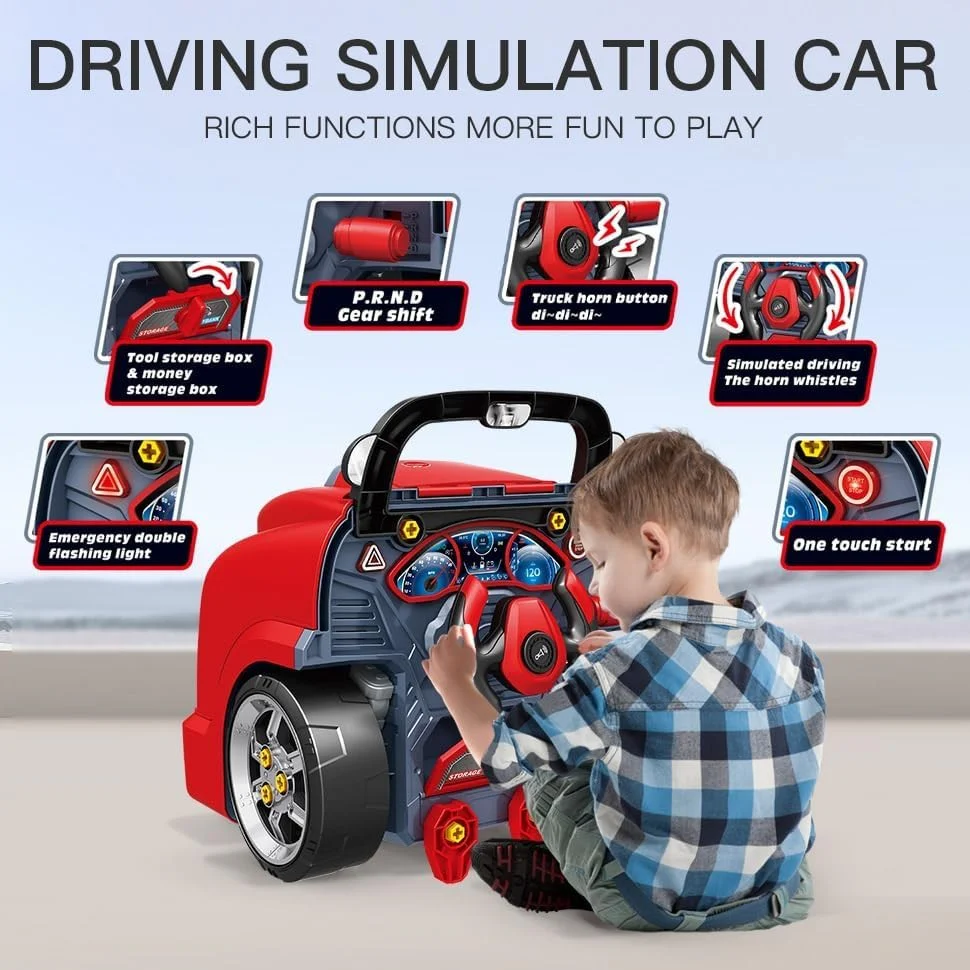 Interactive Truck Engine Toy with Lights and Sounds for Creative Kids - Image 5