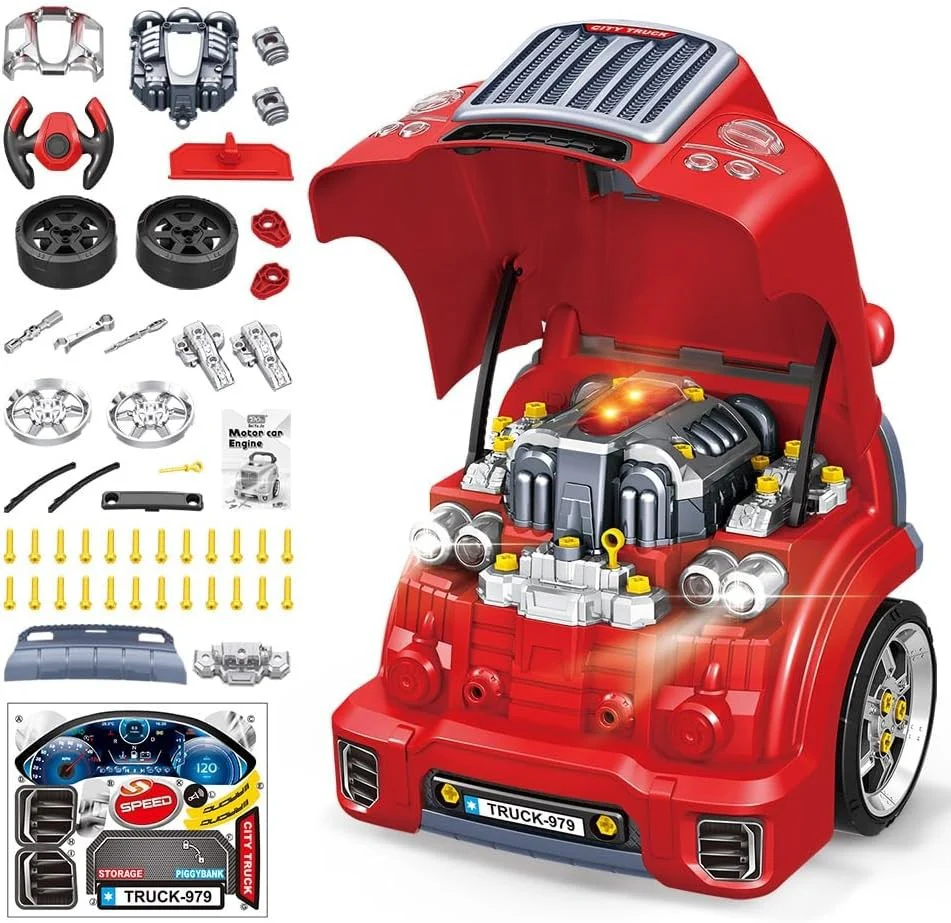 Interactive Truck Engine Toy with Lights and Sounds for Creative Kids - Image 7