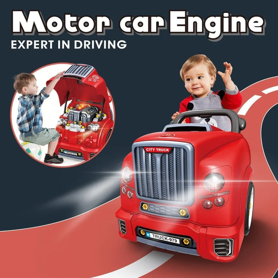 Interactive Truck Engine Toy with Lights and Sounds for Creative Kids - Image 8
