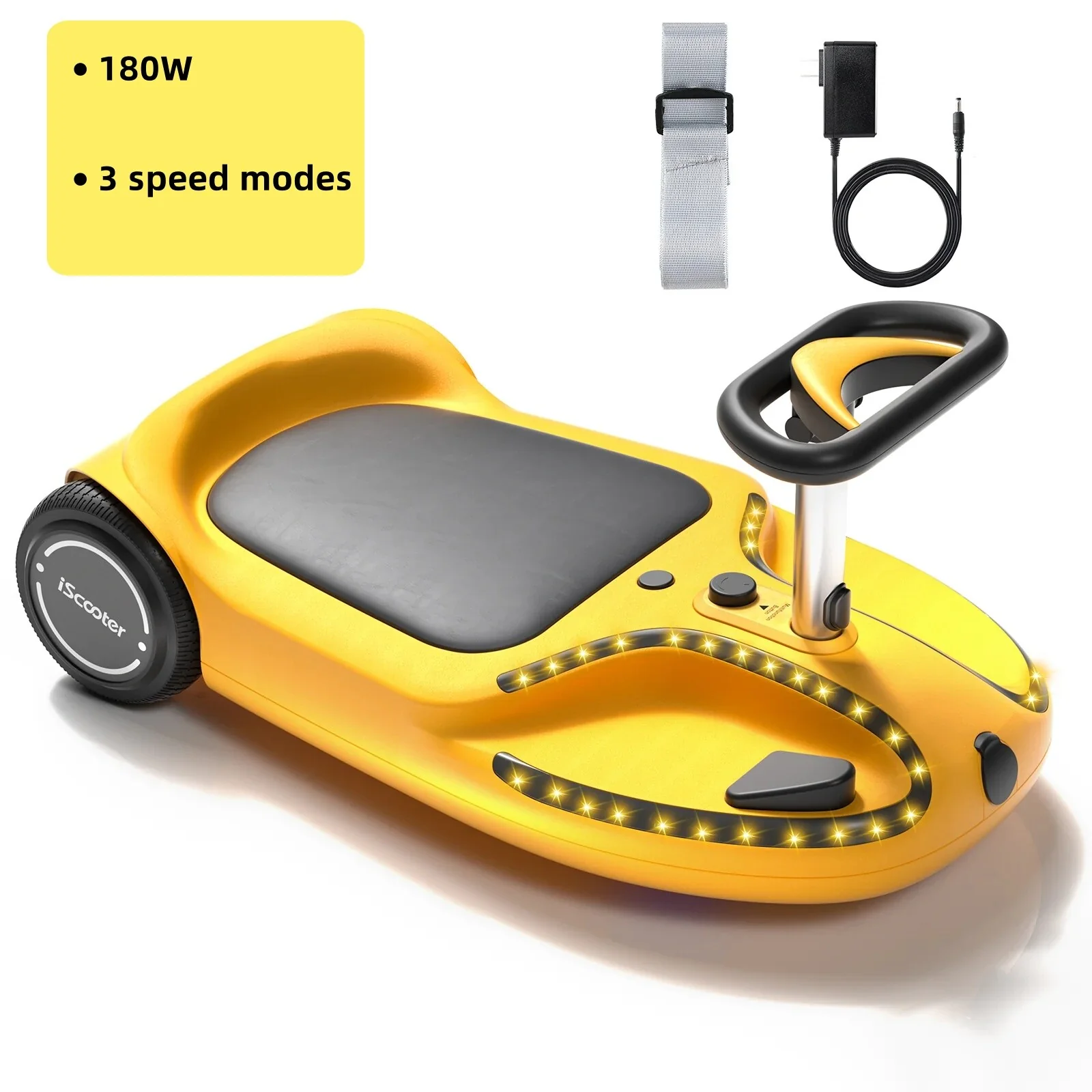 21.6V Electric 4-in-1 Swing Car with Multiple Lighting Modes - Image 3