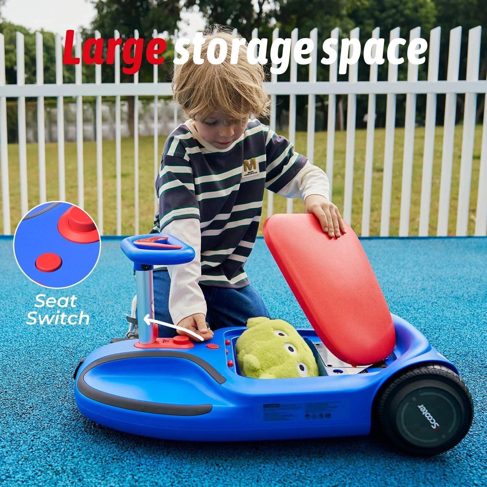 21.6V Electric 4-in-1 Swing Car with Multiple Lighting Modes - Image 4