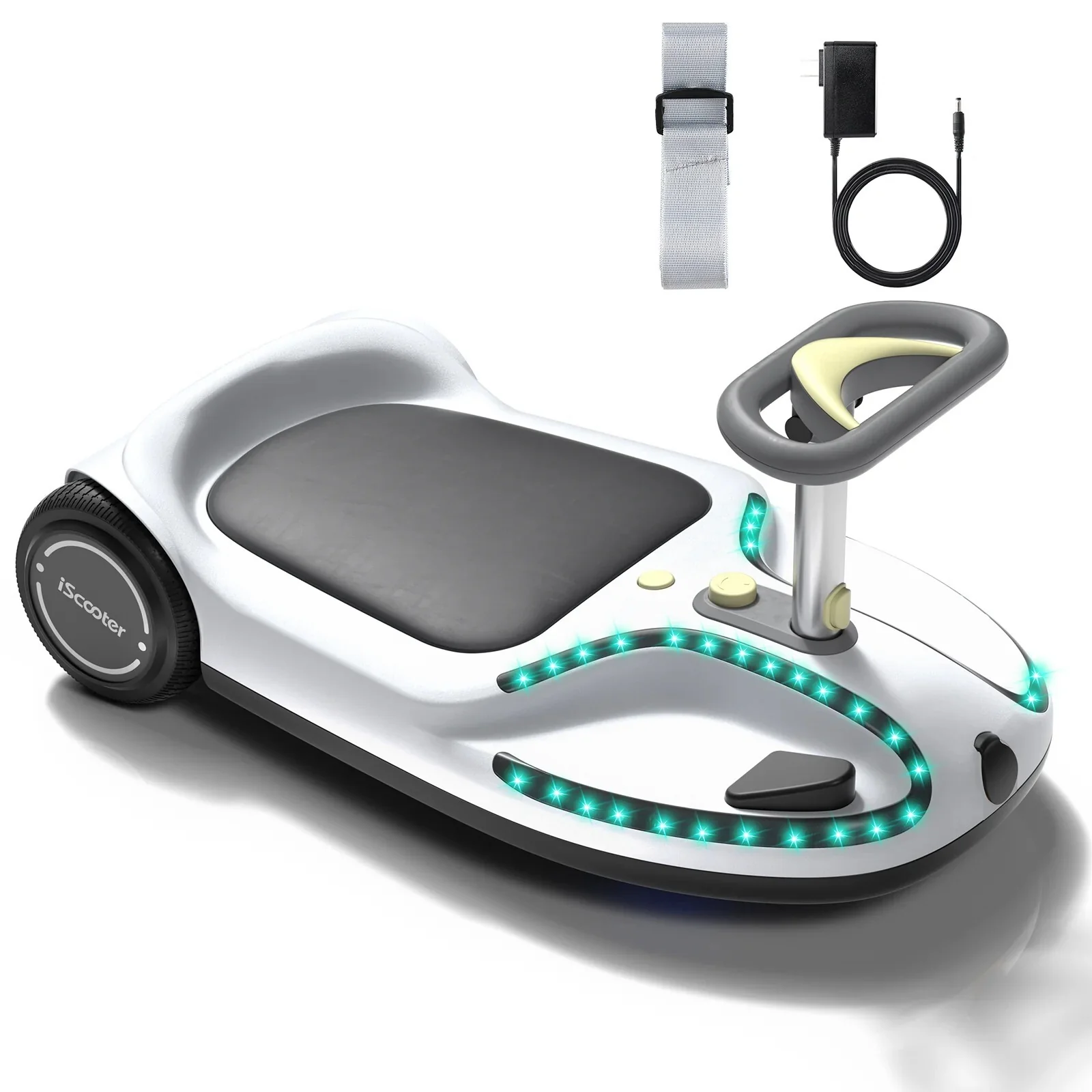 Electric Swing Car with 180W Motor and 3 Speed Modes for Kids Ages 3+ - Image 2
