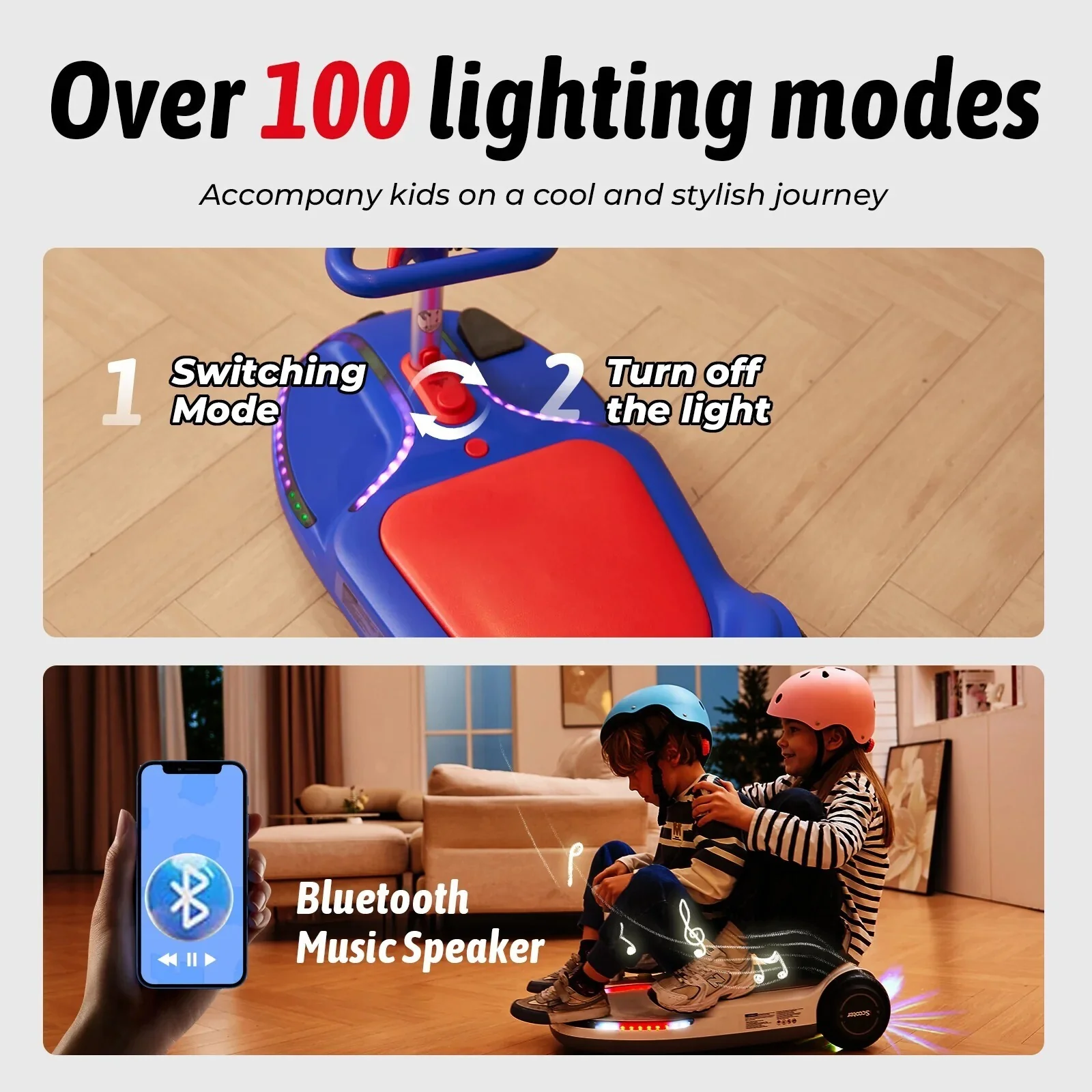 Electric Wiggle Ride-On Car 4-in-1 Toy with 3 Speed Modes for Ages 3 and Up - Image 6