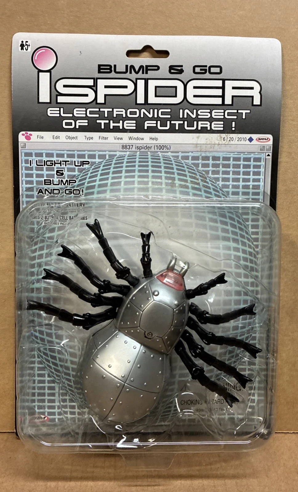 ISPIDER Futuristic Bump & Go Interactive Insect Toy 8837 SRM