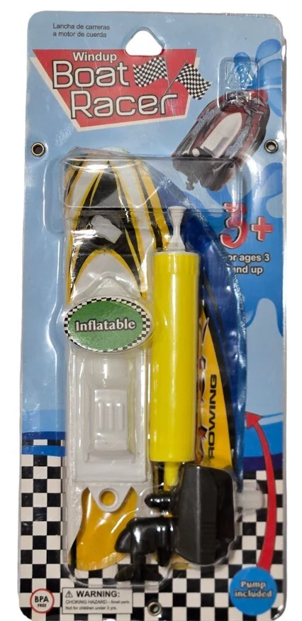 Windup Inflatable Racing Boat Toy for Ages 3 and Up - Image 10