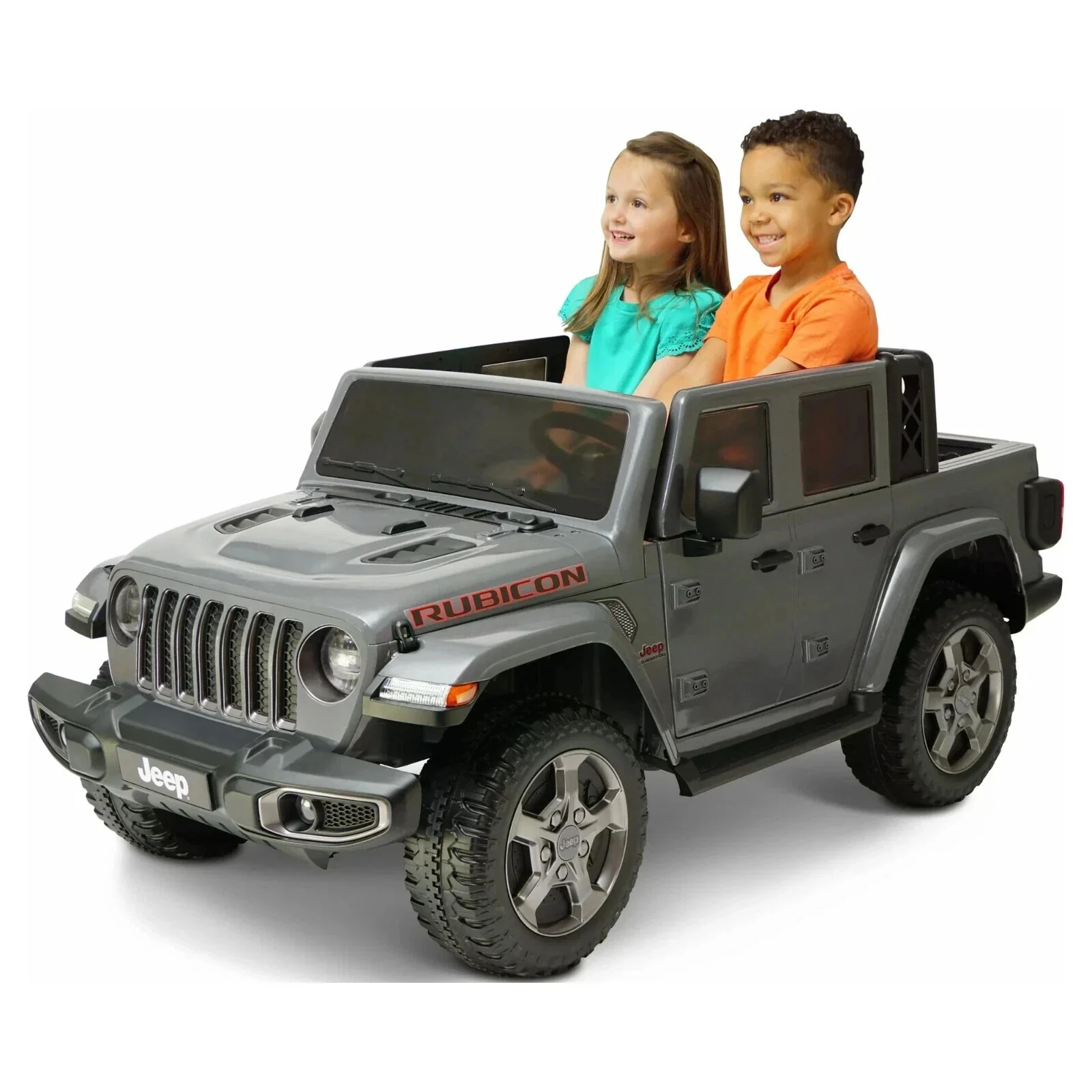 Battery-Powered Grey Gladiator Rubicon Jeep Vehicle with Sound Effects for Ages 3+