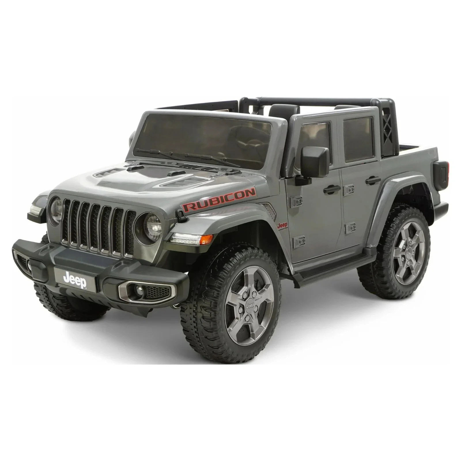 Battery-Powered Grey Gladiator Rubicon Jeep Vehicle with Sound Effects for Ages 3+ - Image 2
