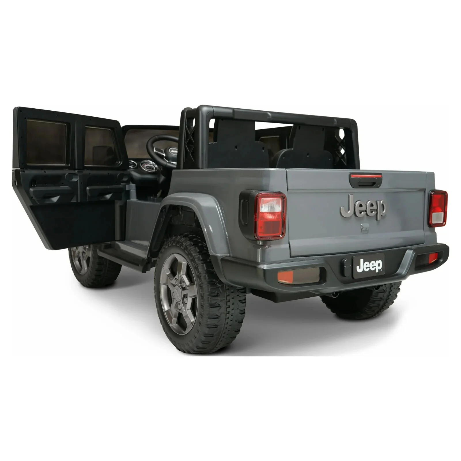 Battery-Powered Grey Gladiator Rubicon Jeep Vehicle with Sound Effects for Ages 3+ - Image 9