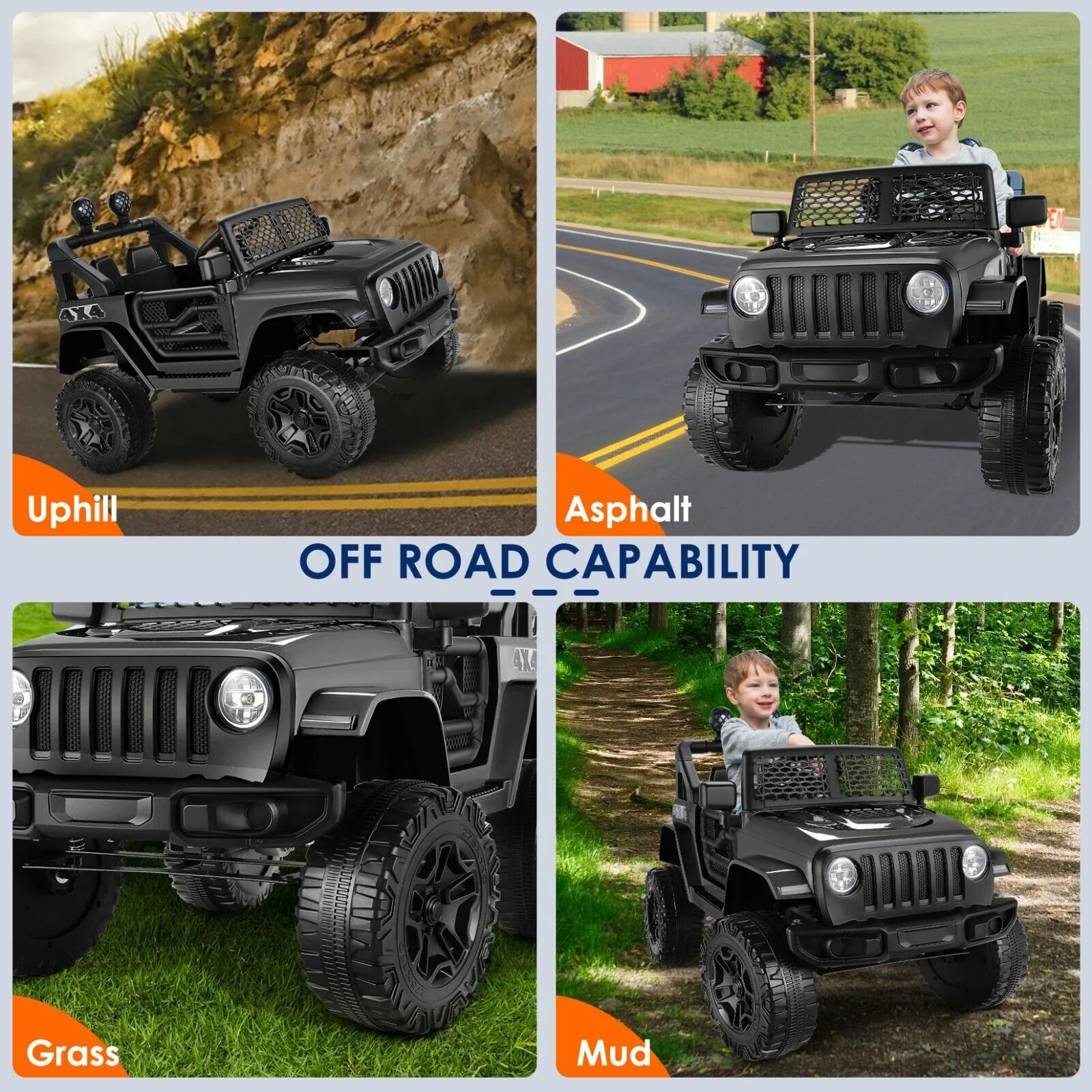JEEP LED Ride On Car with Remote Control, USB, and MP3 for Kids - Image 53