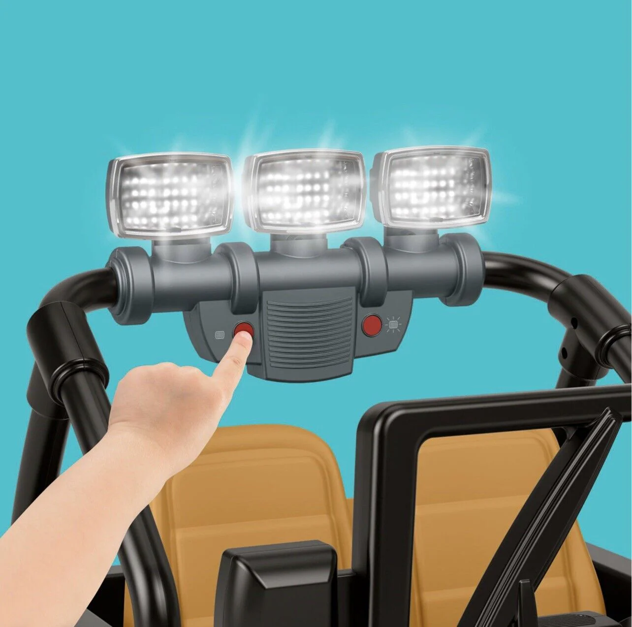 Jeep Wrangler Freedom Ride-On Toy Car with Fog Lights and Sounds - 12 Volt Power Wheels - Image 8
