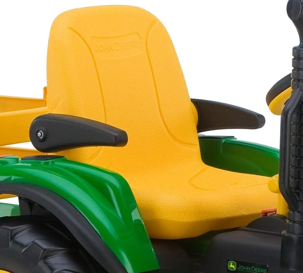 John Deere 12V Ground Force Ride-On Tractor with Trailer - Image 3