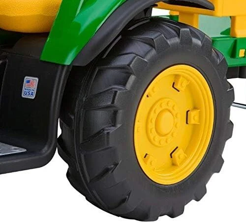 John Deere 12V Ground Force Ride-On Tractor with Trailer - Image 4
