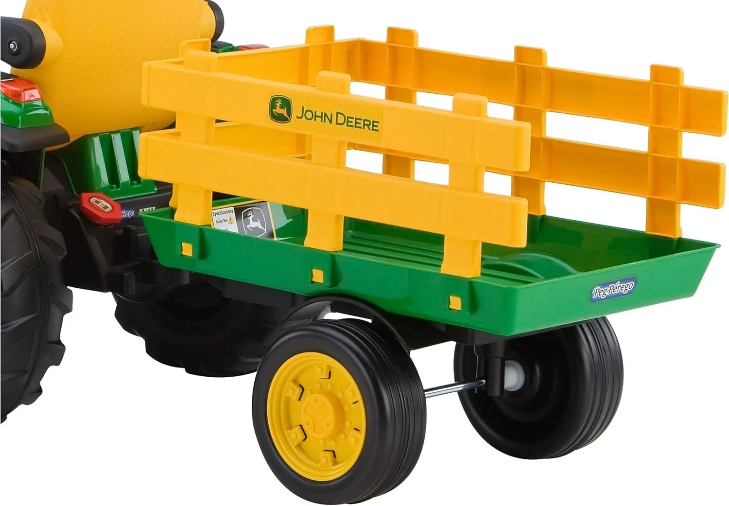 John Deere 12V Ground Force Ride-On Tractor with Trailer - Image 5