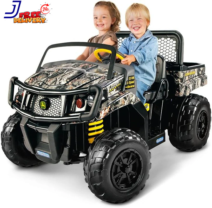 John Deere Camo Kids Ride-On Gator XUV Battery-Powered with Dump Bed and Tailgate for Ages 3-8 Years - Image 7
