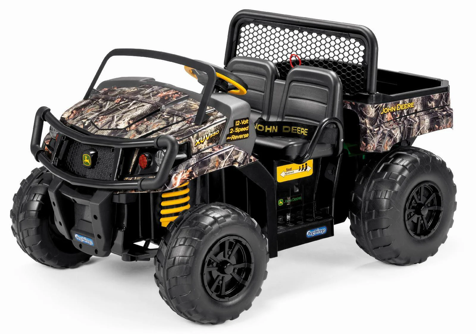 John Deere Camouflage Children's Electric Ride-On Gator XUV with Dumping Cargo Bed - Suitable for Ages 3 to 8 - Image 3