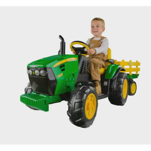 John Deere Electric Tractor Trailer Ride-On for Kids: A Fun and Exciting Toy for Little Farmers! - Image 4