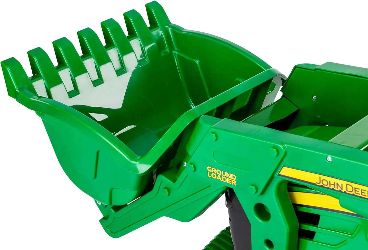 12 Volt Green Ride-On Ground Loader Toy Vehicle with Working Loader Arm - Image 4