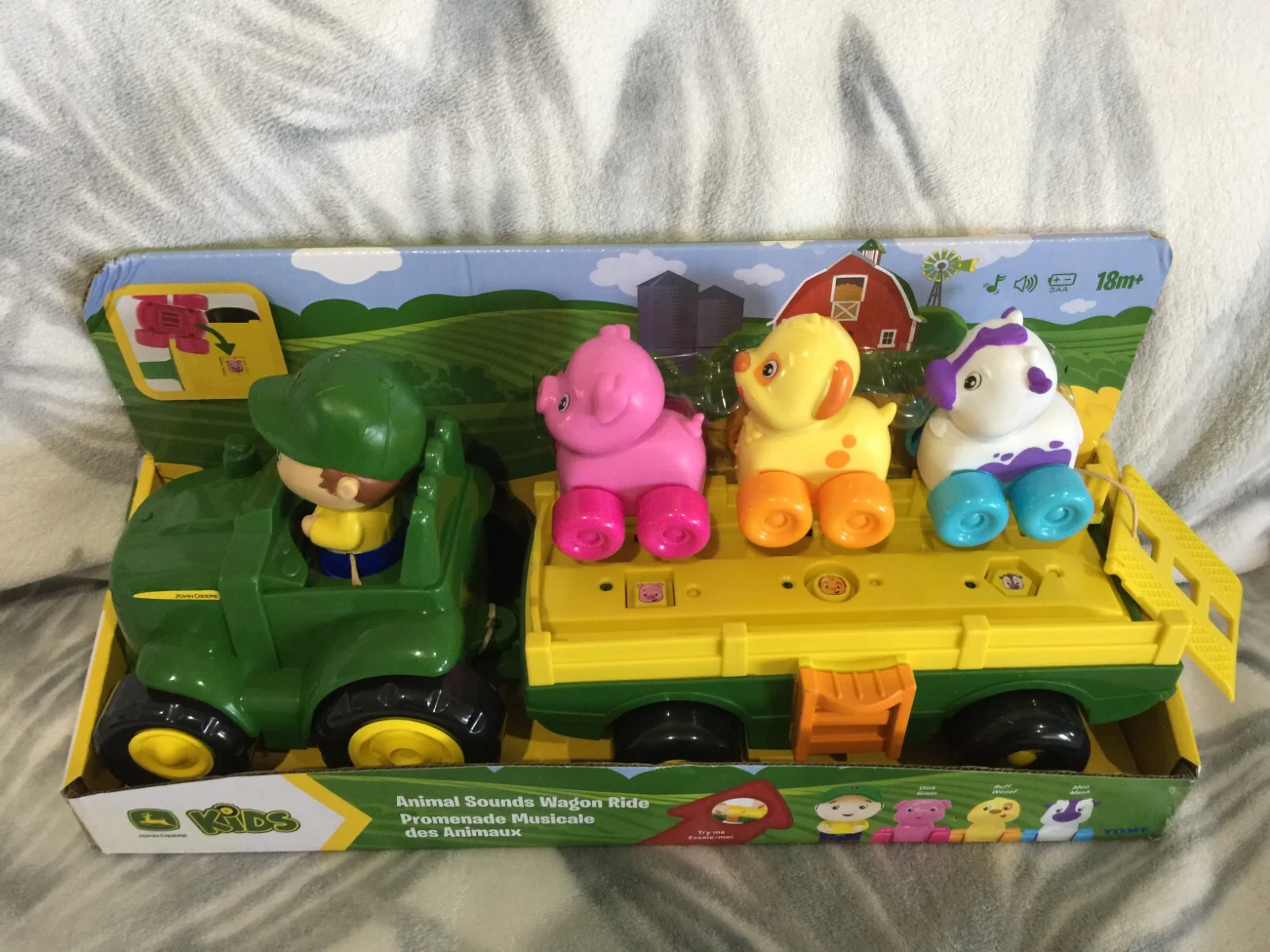 John Deere Kids Ride-On Wagon with Animal Sounds Model LP76699