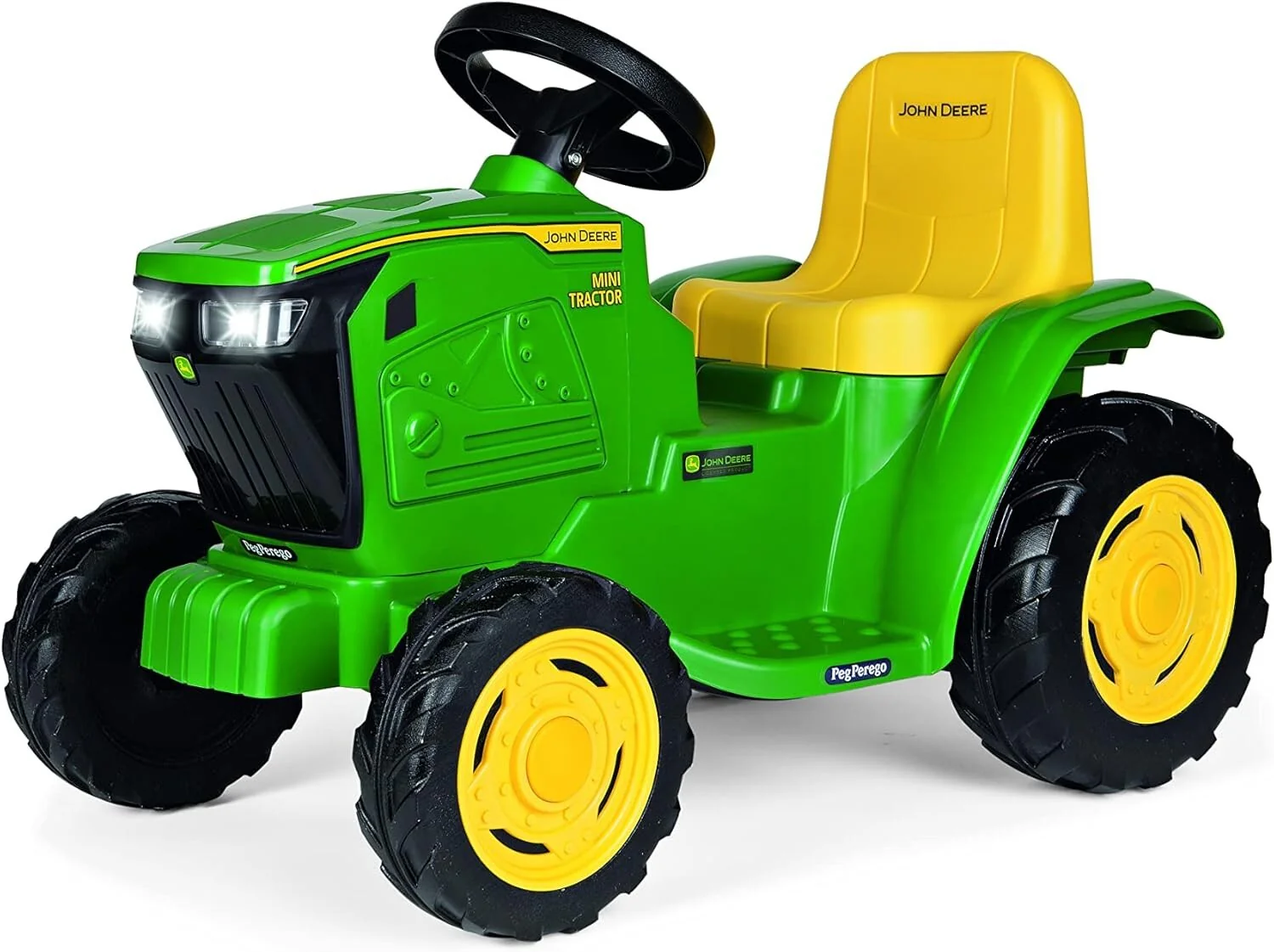 6V Battery-Powered John Deere Mini Ride-On Tractor - Image 4