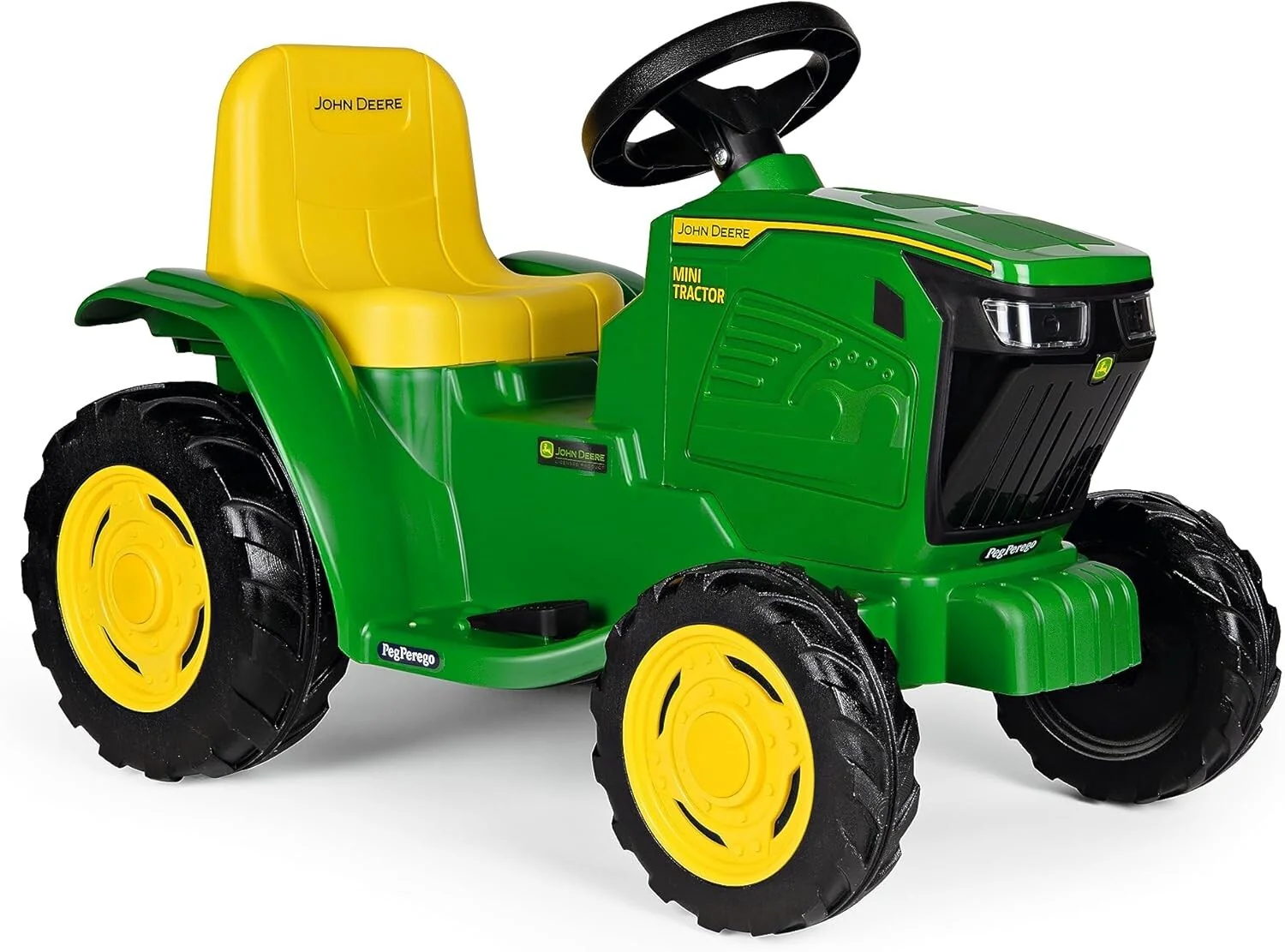 6V Battery-Powered John Deere Mini Ride-On Tractor - Image 5