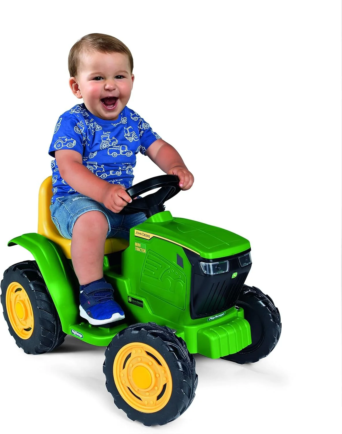 6V Battery-Powered John Deere Mini Ride-On Tractor - Image 9
