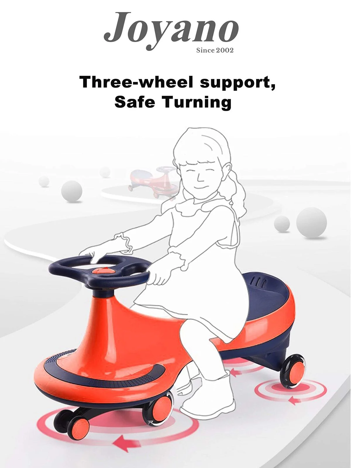 Joyano® LED Swing Car with Flashing Wheels for Kids - Wiggle and Ride Fun! - Image 8