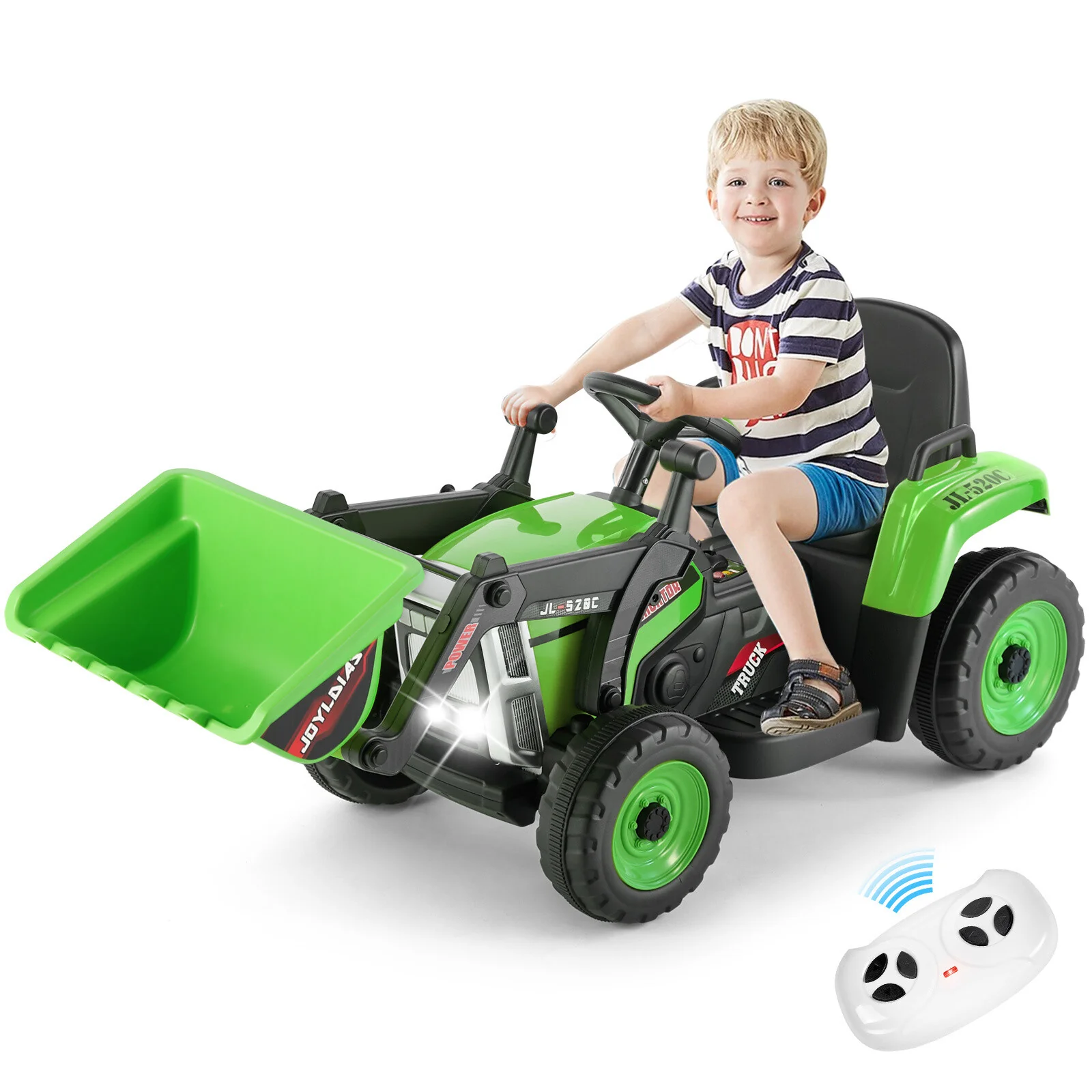 12V Battery Powered Kids Ride-On Excavator Truck Digger with 3 Speeds, Music, and Remote Control - Image 26