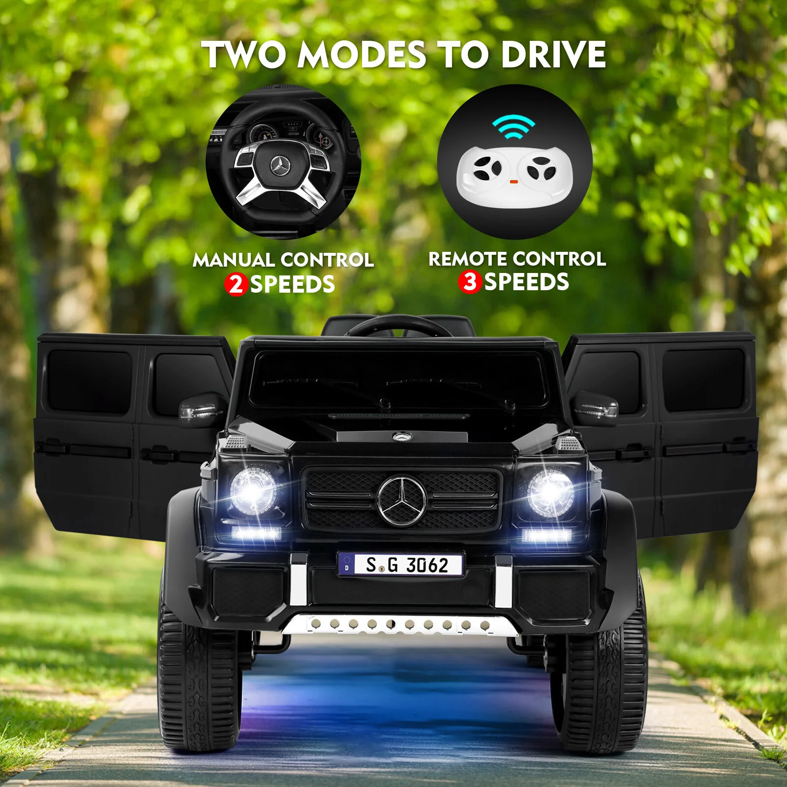 Electric 12V Black Kids Ride-On Truck with Remote Control and MP3 Player - Image 16