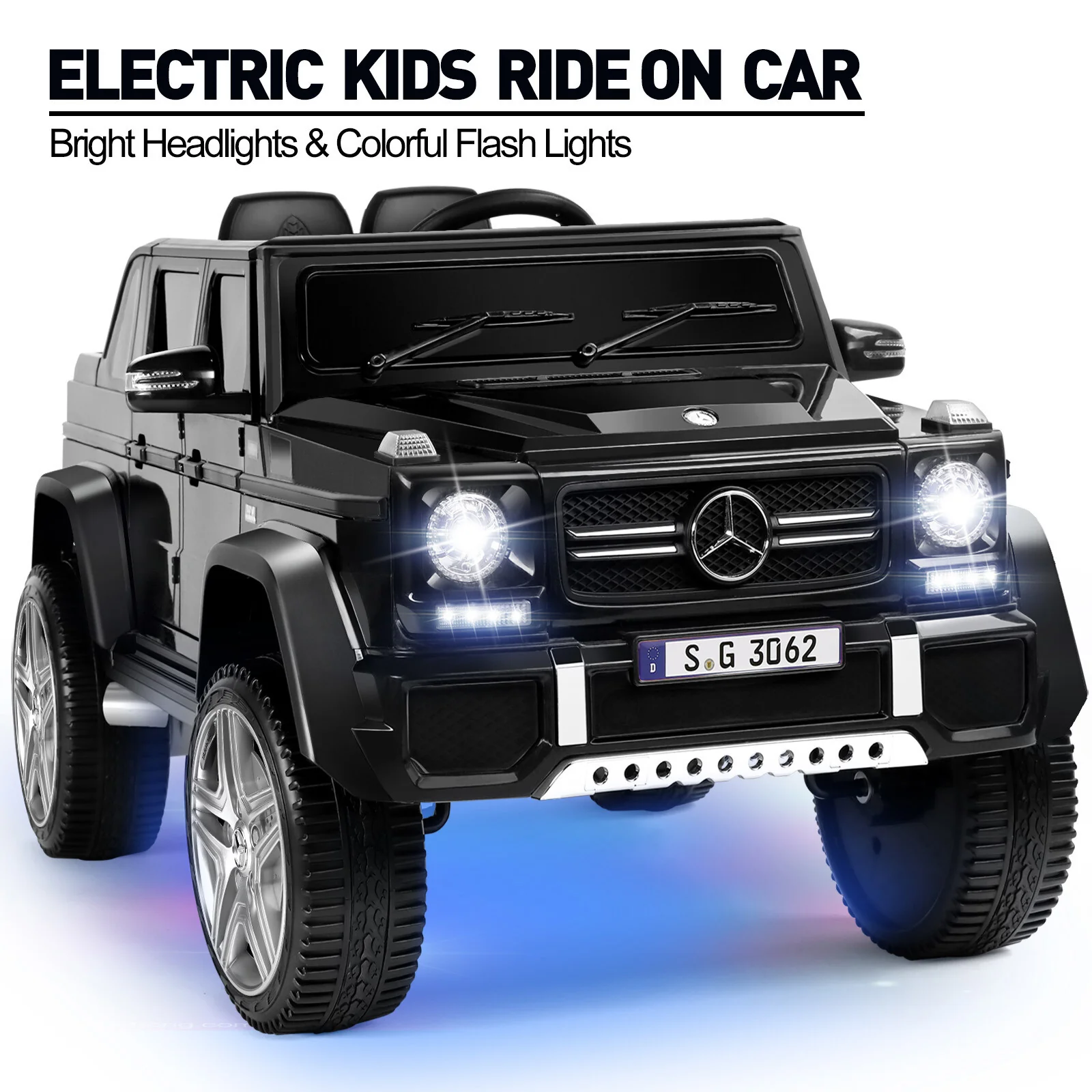 Electric 12V Black Kids Ride-On Truck with Remote Control and MP3 Player - Image 24