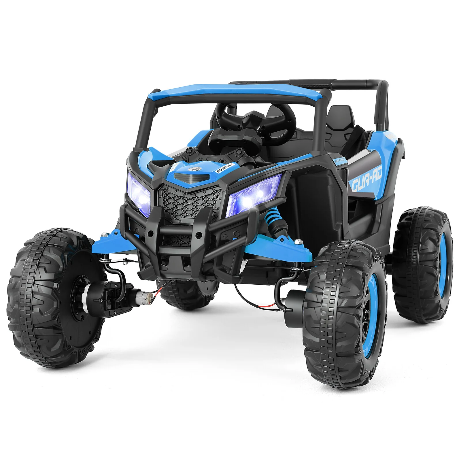 12V Blue Kids 4WD Electric Ride-On UTV Car with Music, Lights, and Remote Control - Image 22