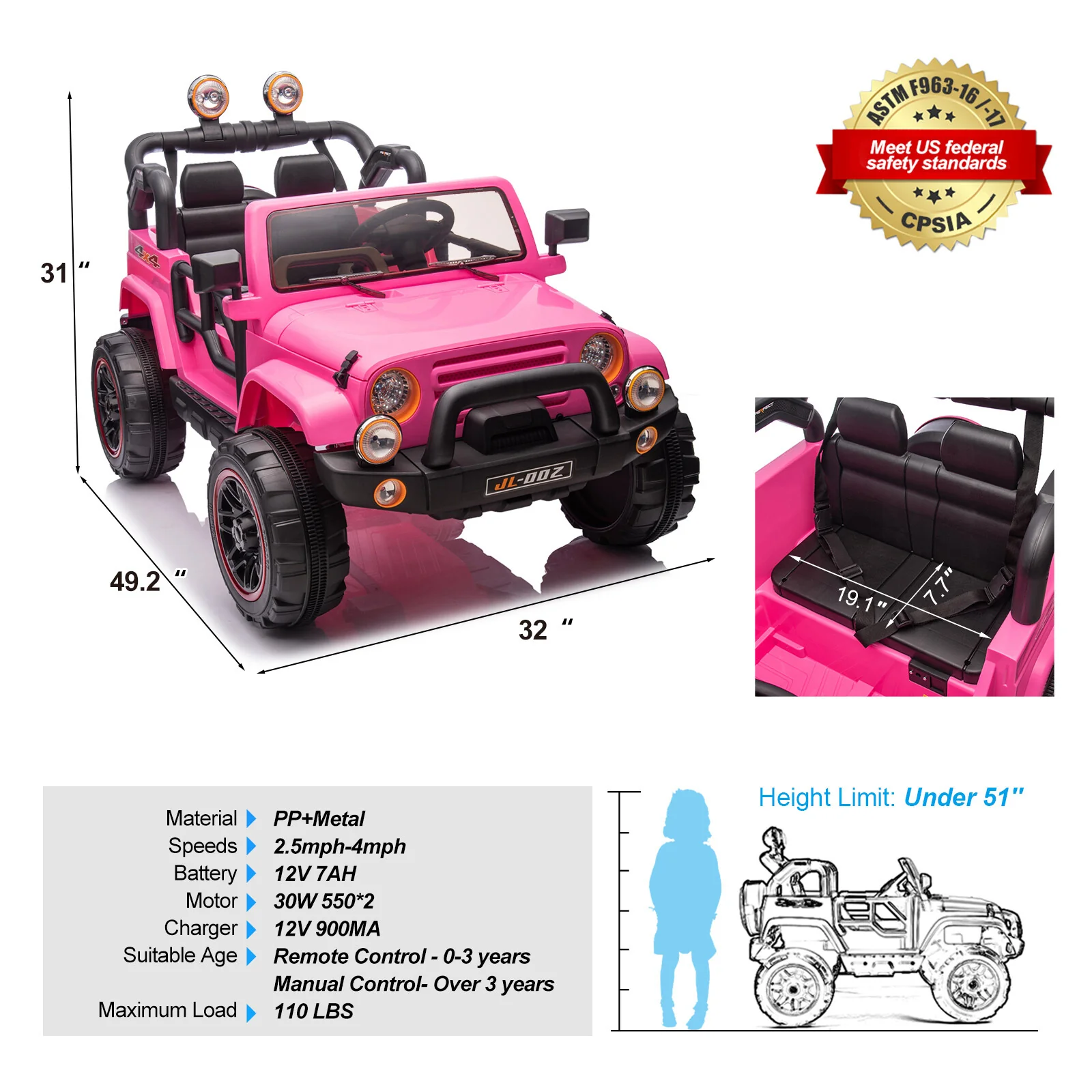 Electric Kids Ride-On Car Toy with Remote Control – Ideal Birthday and Christmas Gift - Image 27