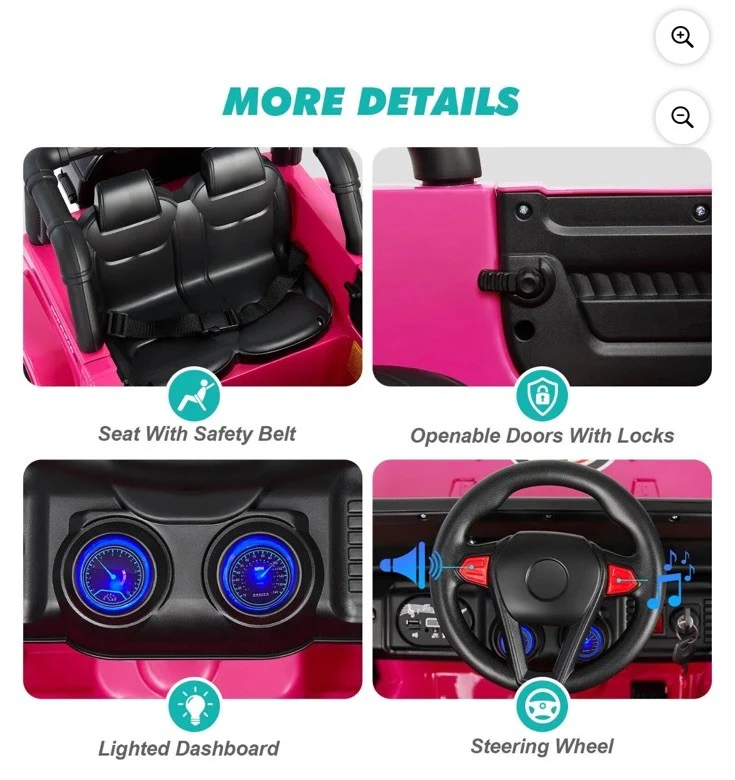 Electric Kids Ride-On Truck with Bluetooth, Remote Control, and MP3 Player - Image 9