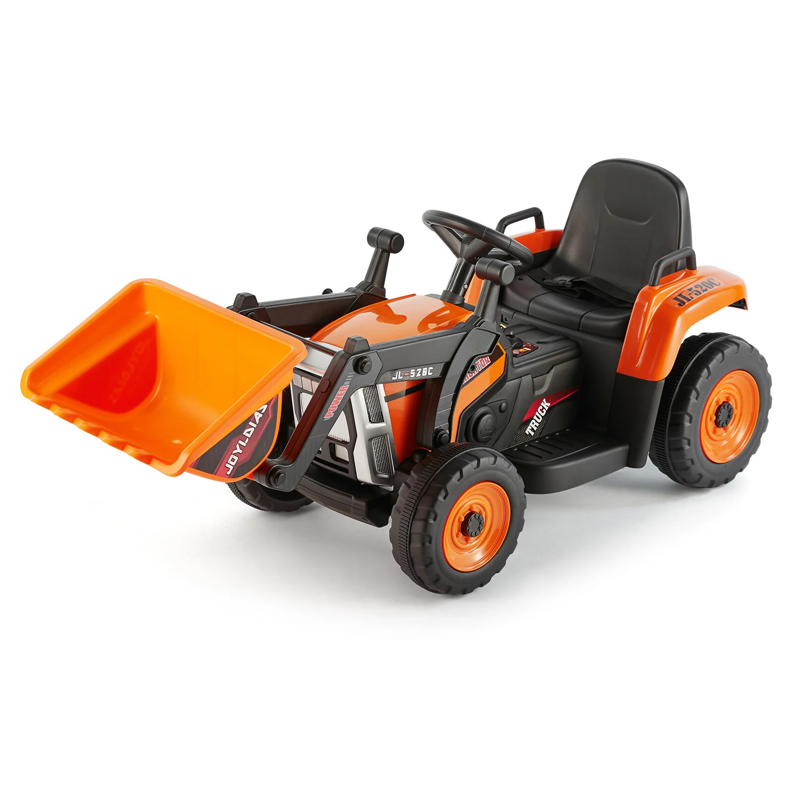 12V Orange Electric Ride-On Excavator with Remote Control for Kids Boys and Girls Gift - Image 20