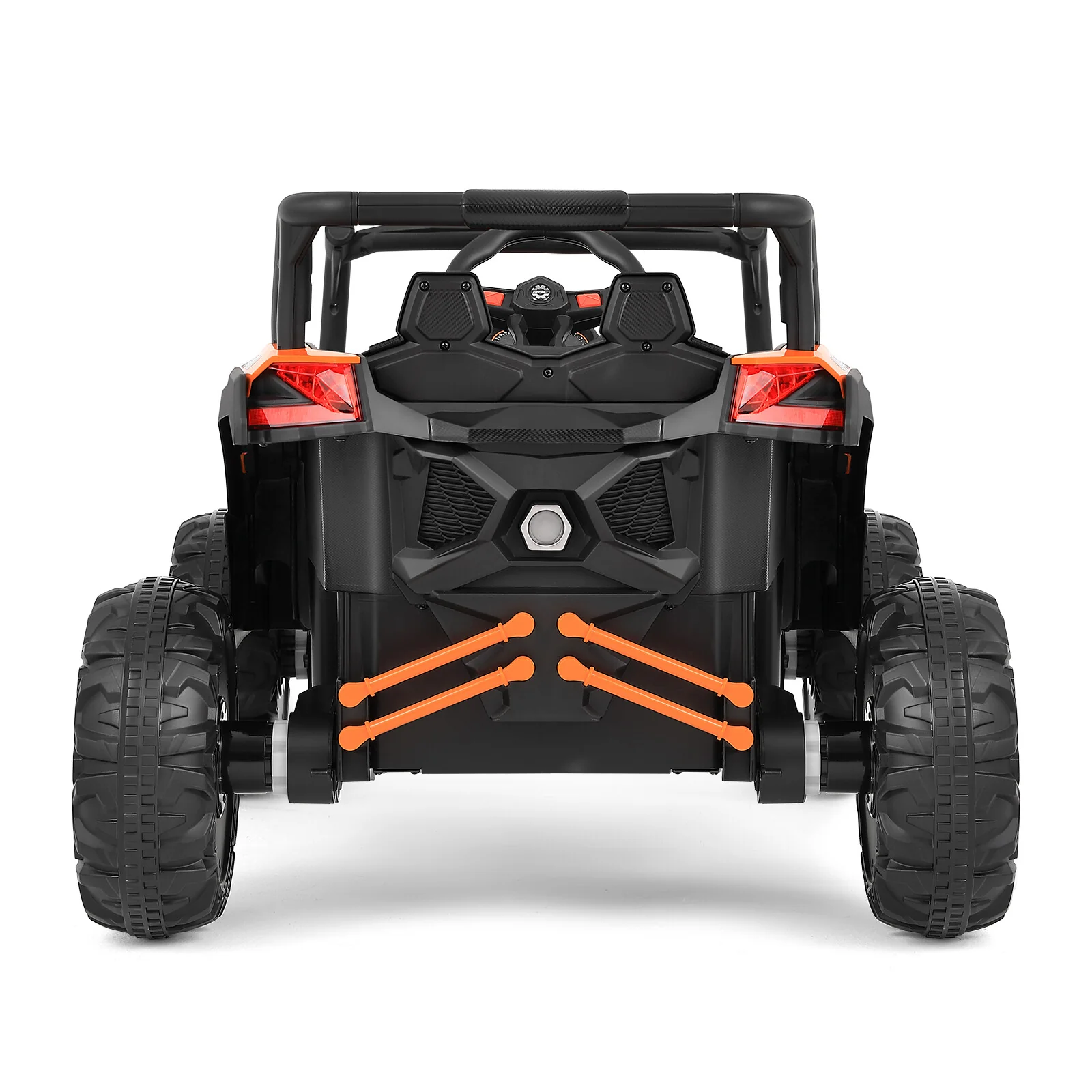 Orange 12V Electric Ride-On UTV Car for Kids with 3 Speeds, Music, and Remote Control - Image 22