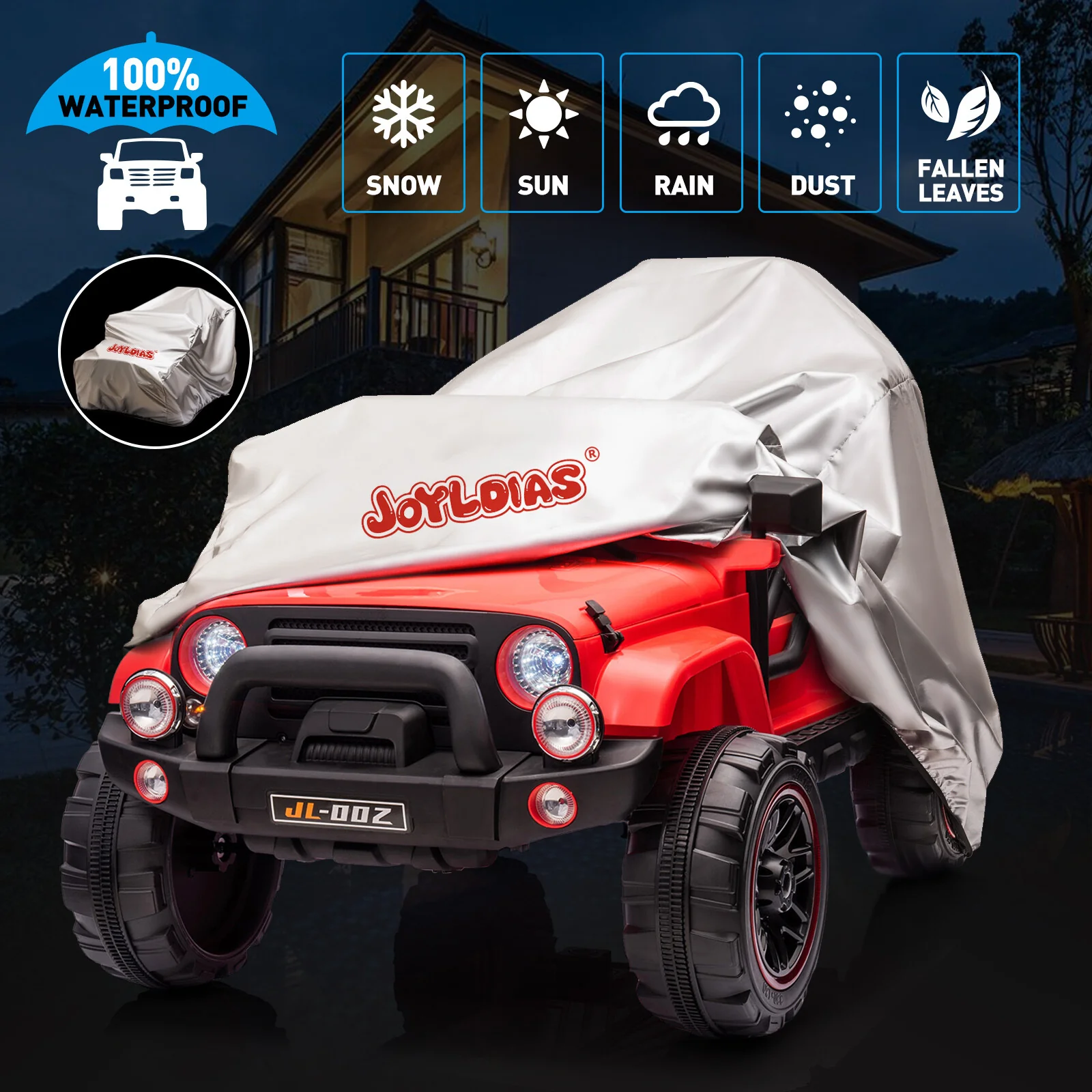 12V Red Kids 2-Seater Ride-On Truck with LED Lights, Music, and Remote Control Battery-Powered Car - Image 12