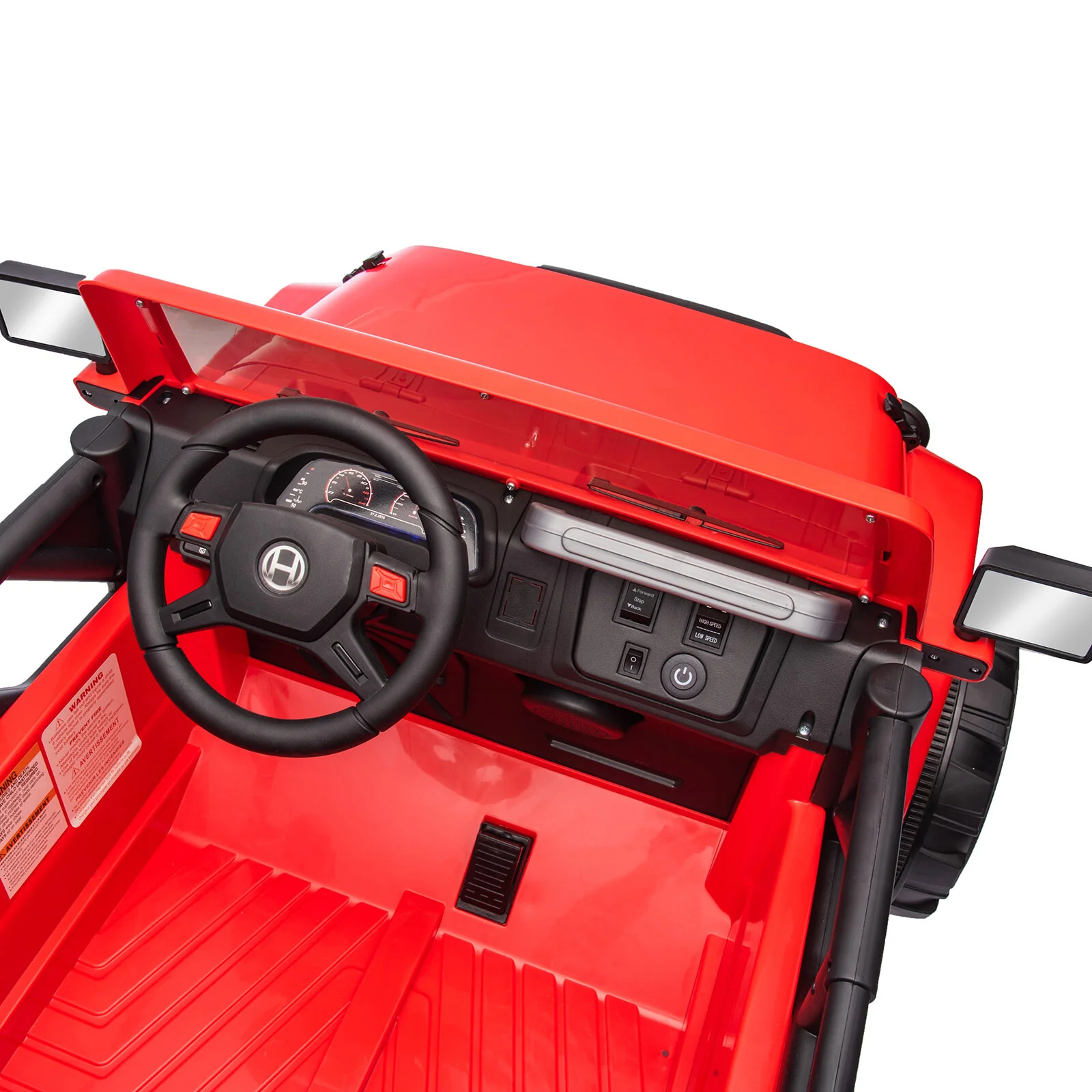 12V Red Electric Battery-Powered Kids Ride-On Truck with LED Lights, MP3, and Remote Control - Image 16