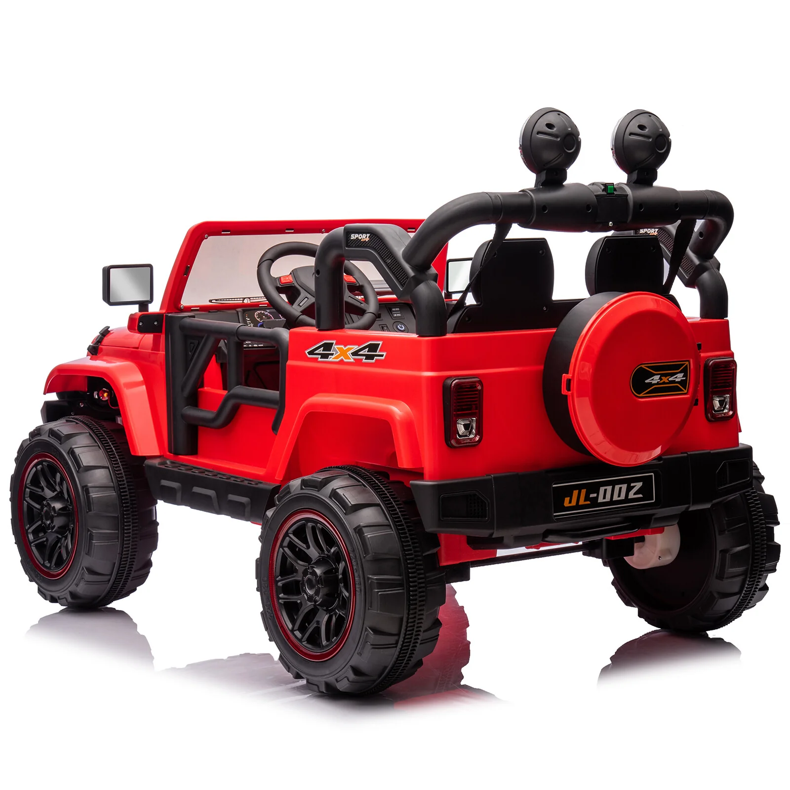12V Red Electric Battery-Powered Kids Ride-On Truck with LED Lights, MP3, and Remote Control - Image 23