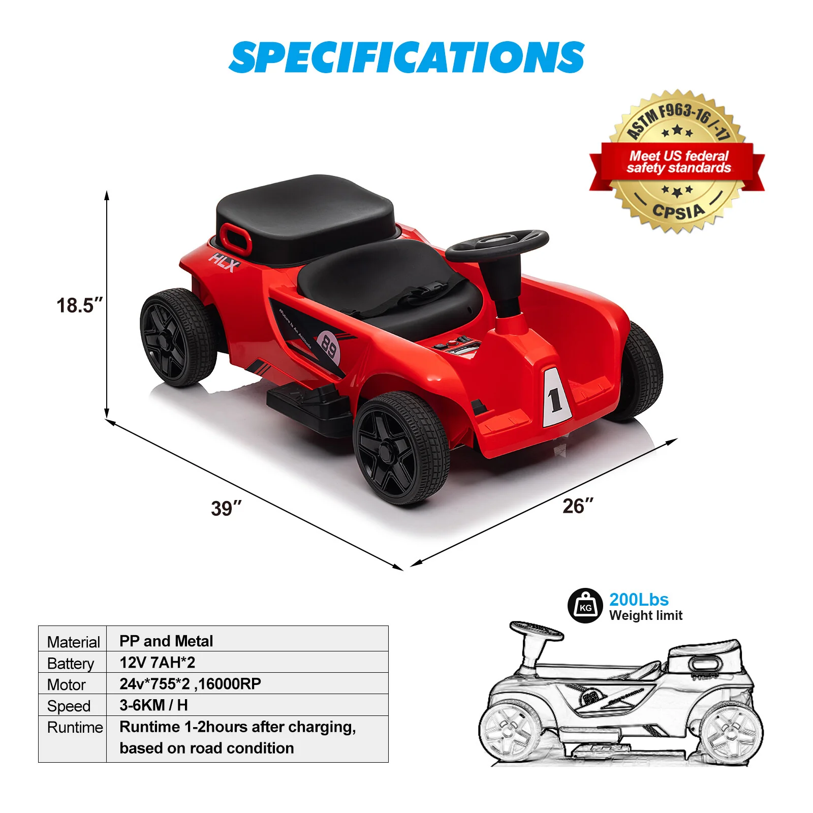 Red 24V 2-Seater Ride-On Car for Kids with Remote Control – Parent-Child Toy Gift for Boys and Girls - Image 2