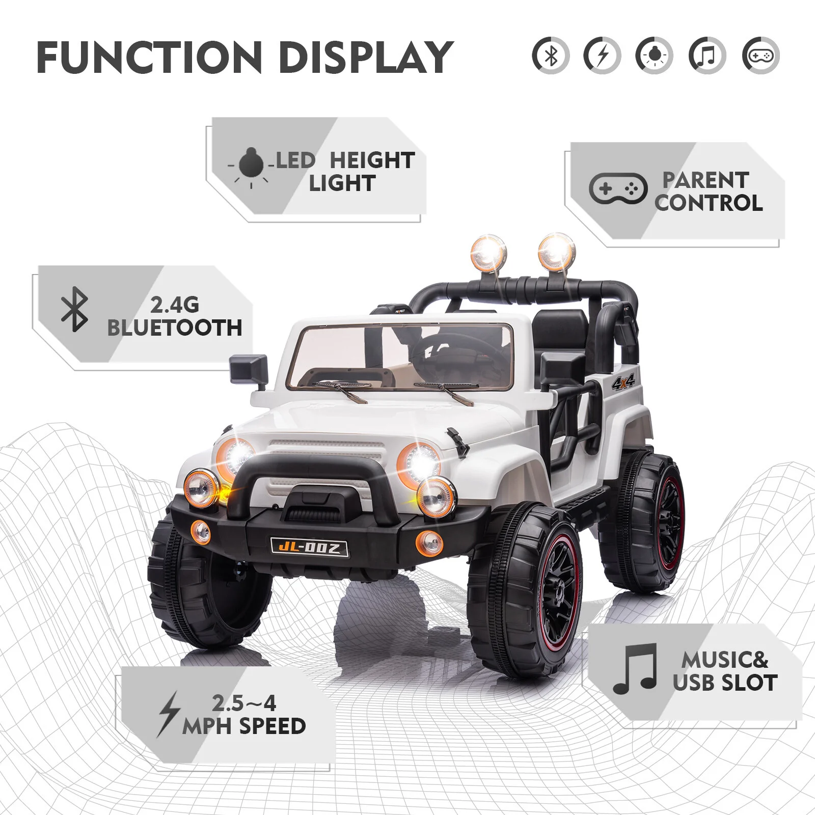 12V Electric Kids Ride-On Truck with LED Lights, MP3, Battery, and Remote Control - Image 10