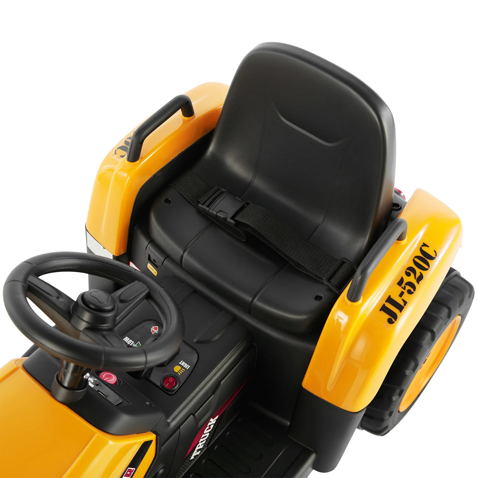 12V Yellow Electronic Ride-On Excavator Digger Car with 3 Speeds, Music, and Remote Control - Image 10