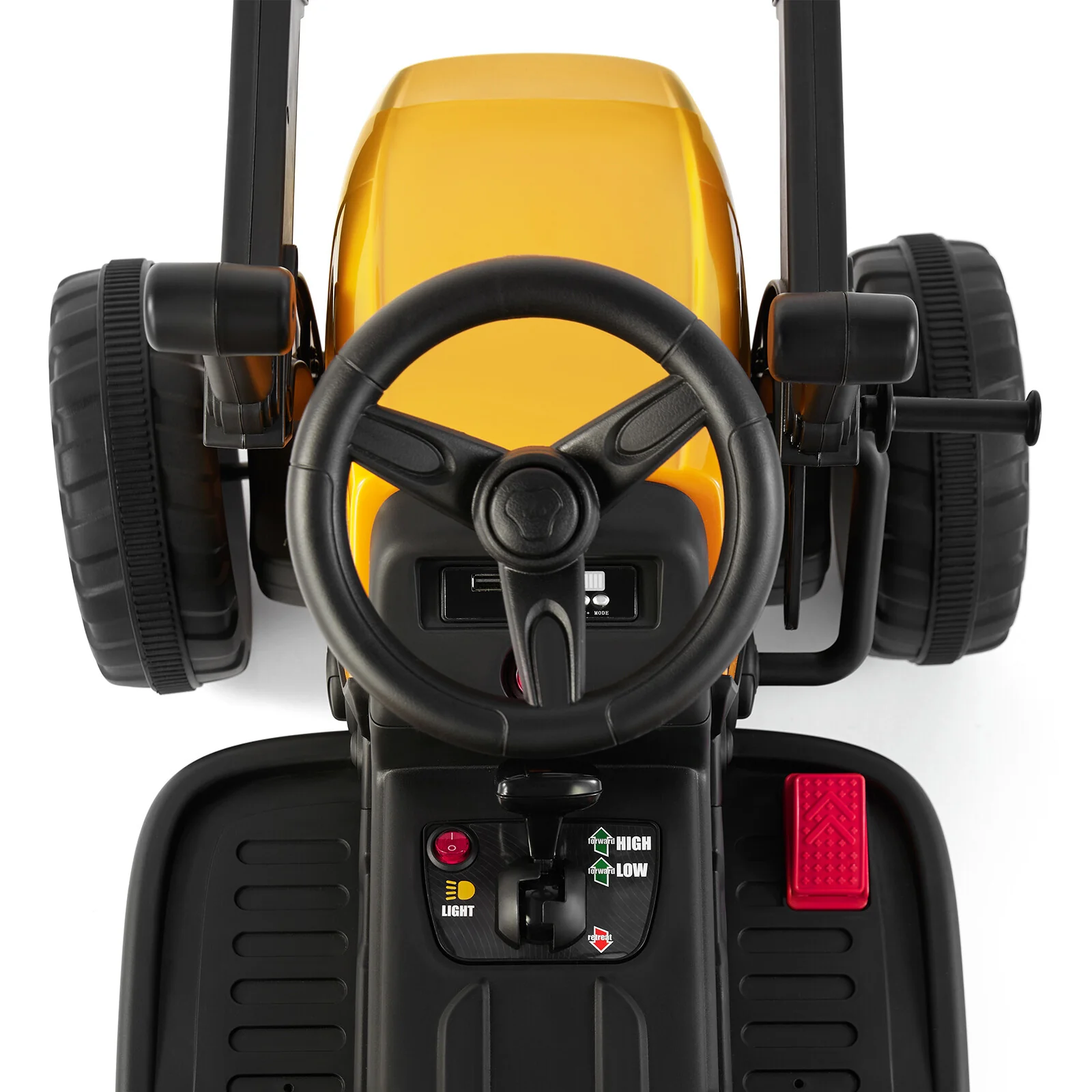 12V Yellow Electronic Ride-On Excavator Digger Car with 3 Speeds, Music, and Remote Control - Image 12