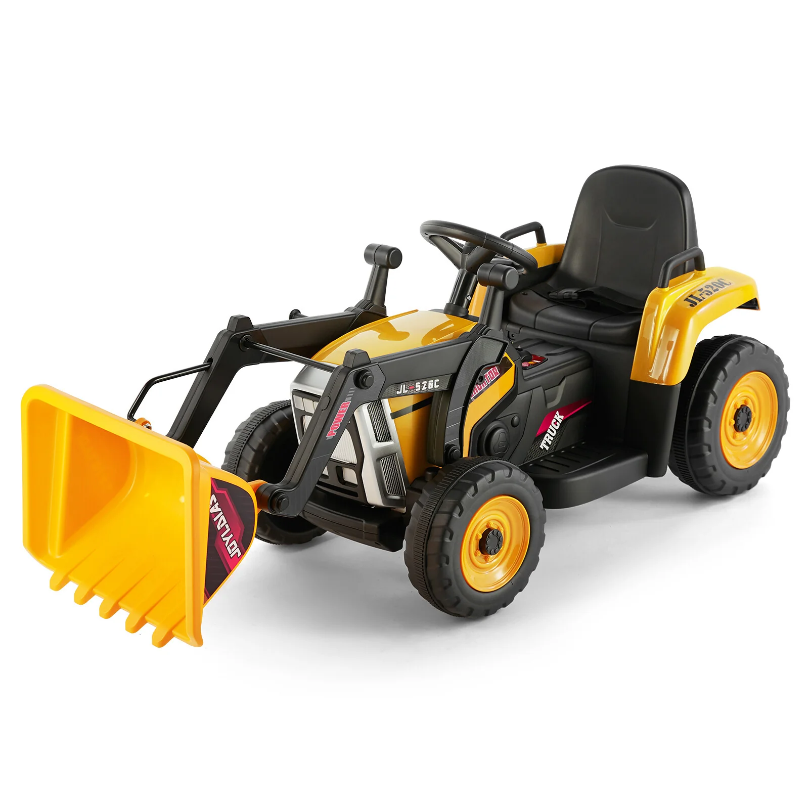 12V Yellow Electronic Ride-On Excavator Digger Car with 3 Speeds, Music, and Remote Control - Image 21