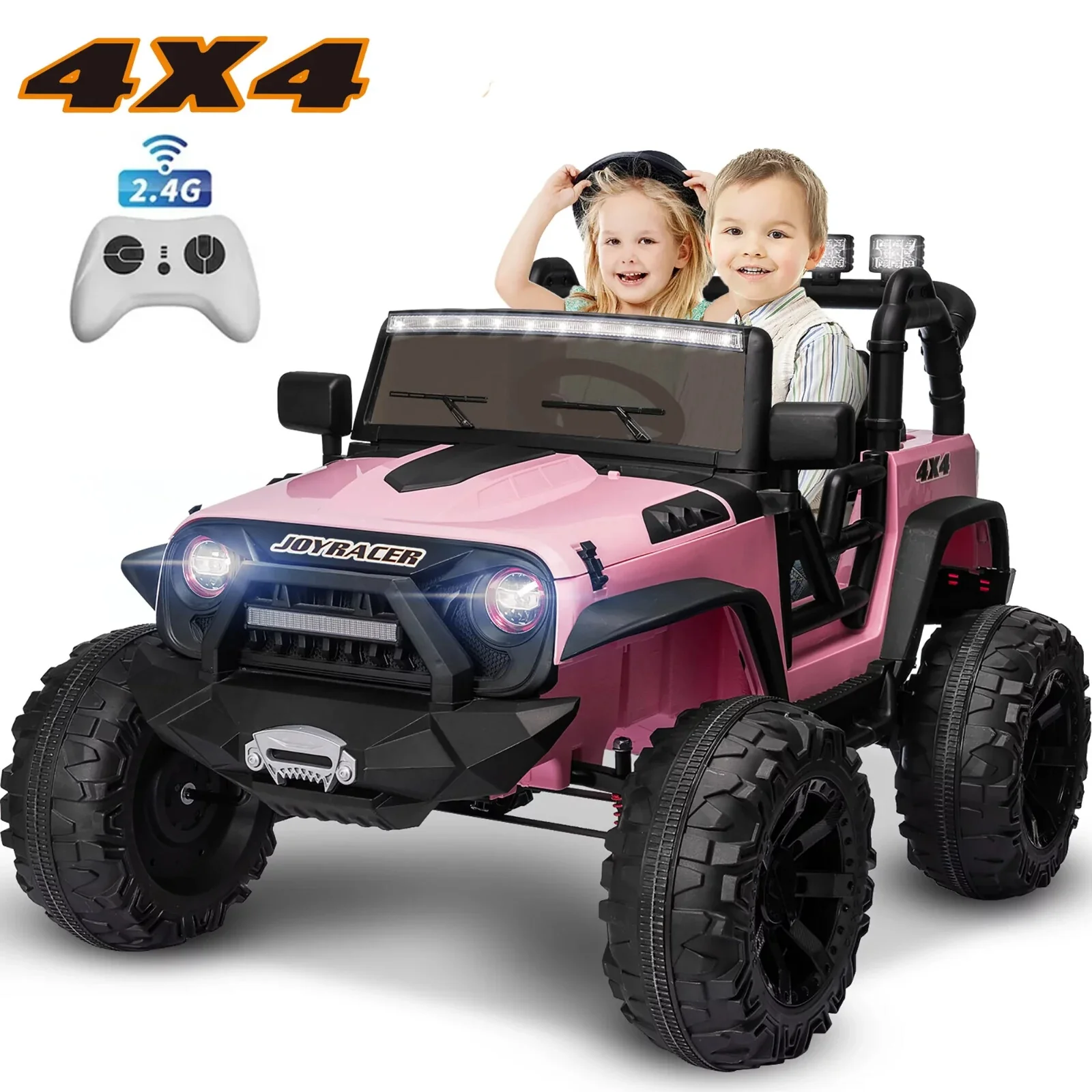 24V 4x4 Kids Ride-On Truck with Remote Control, 2-Seater, 4x 200W Motors
