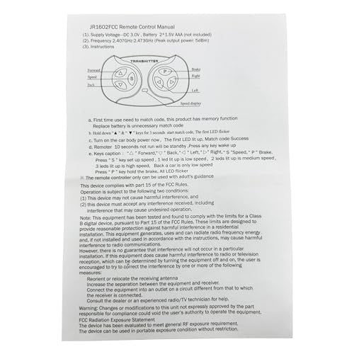 2.4GHz Bluetooth Remote Controller for Power Wheels - Image 3